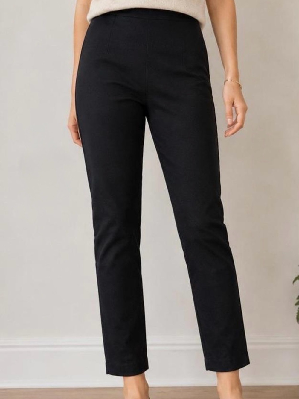 Everlane Side Zip Stretch Cotton Pant Size 2 Black NWOT